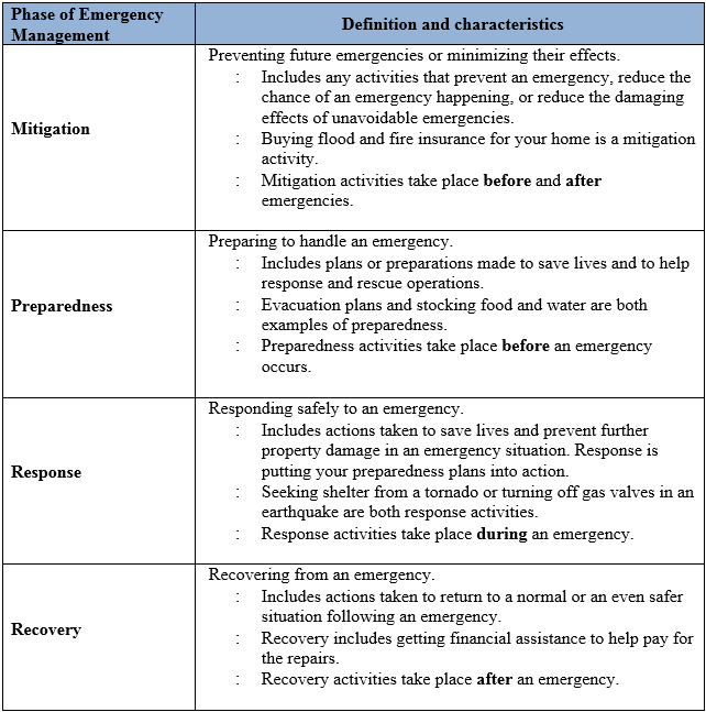 example of emergency management plan