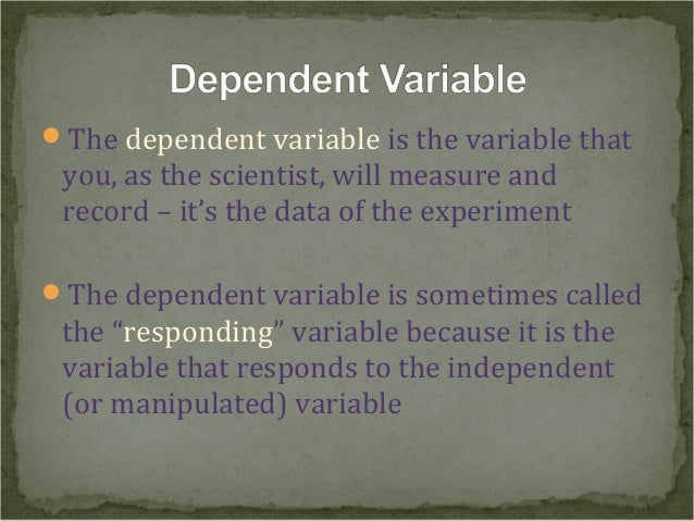 manipulated variable and responding variable example