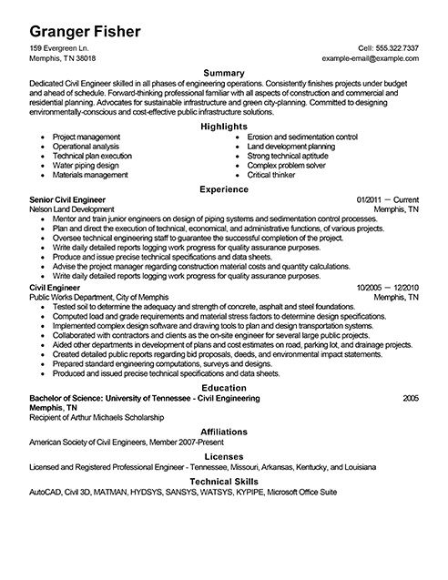 example of resume for engineer in haliburton