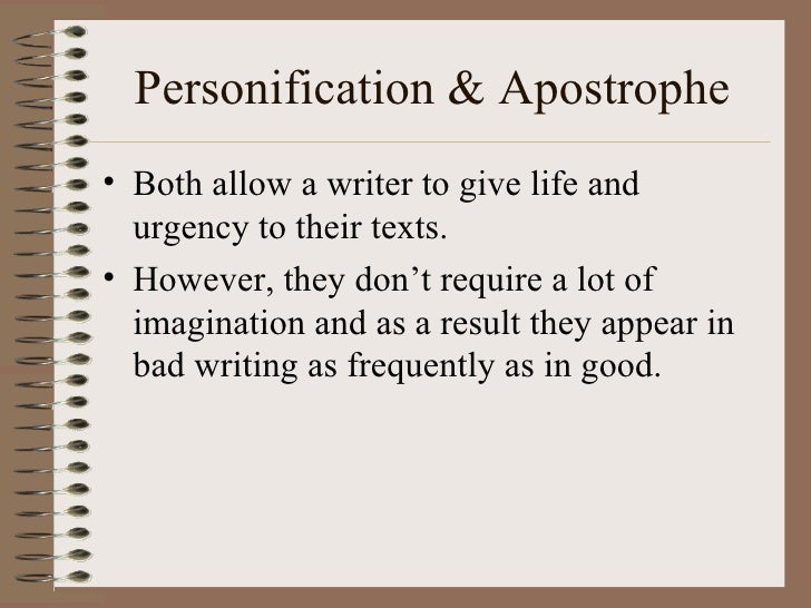 give an example of personification
