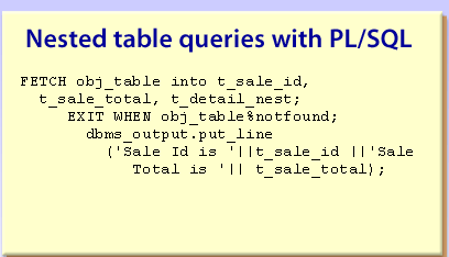 table of object type in oracle example