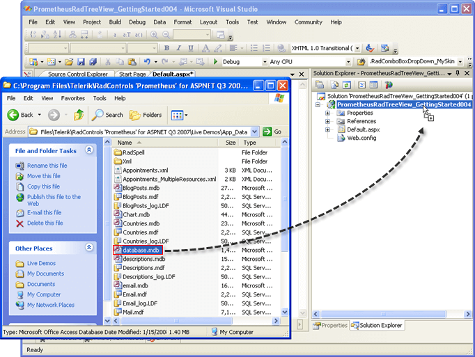 asp net treeview example with database