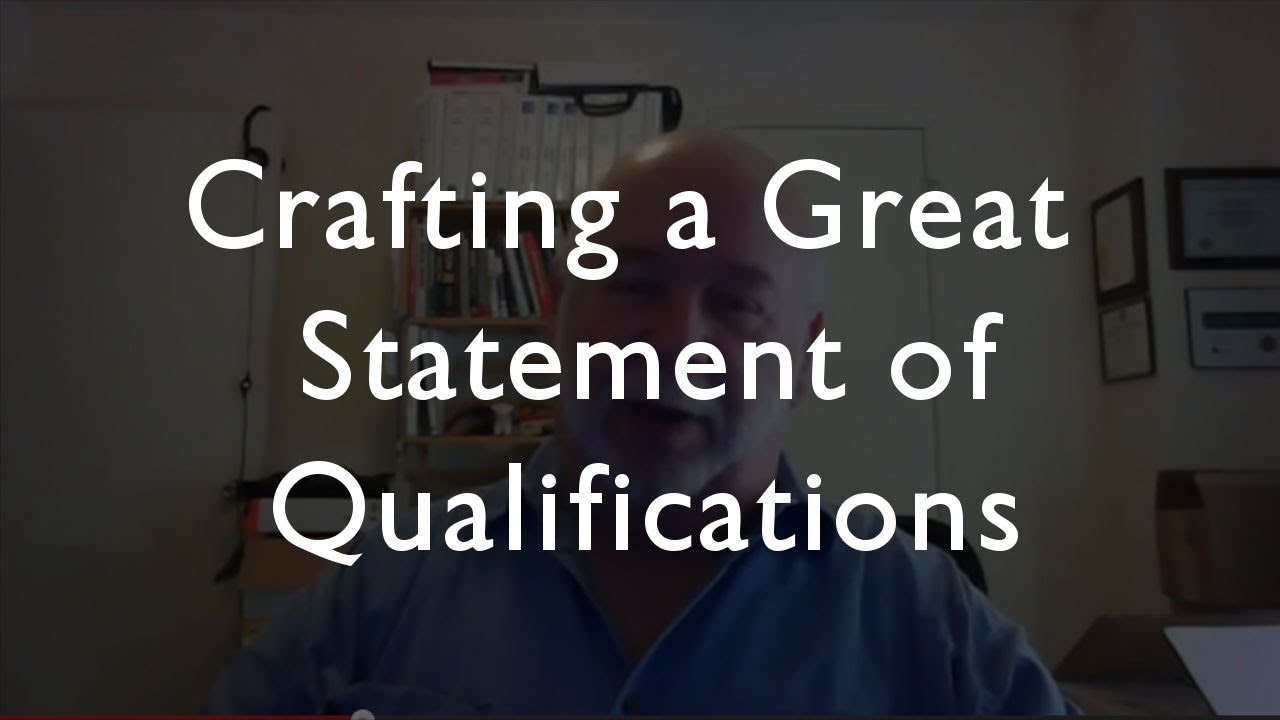 statement of qualifications example letter