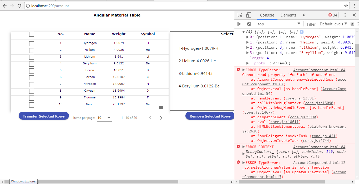 angular 2 material data table example
