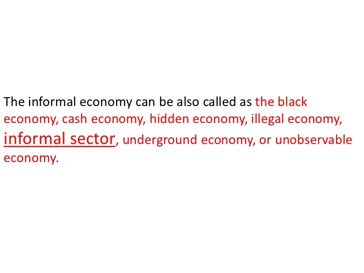 what is an example of informal economy