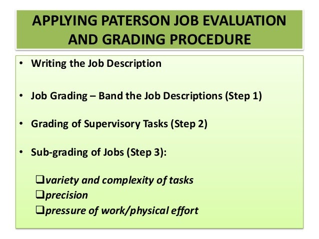 hay method of job evaluation example