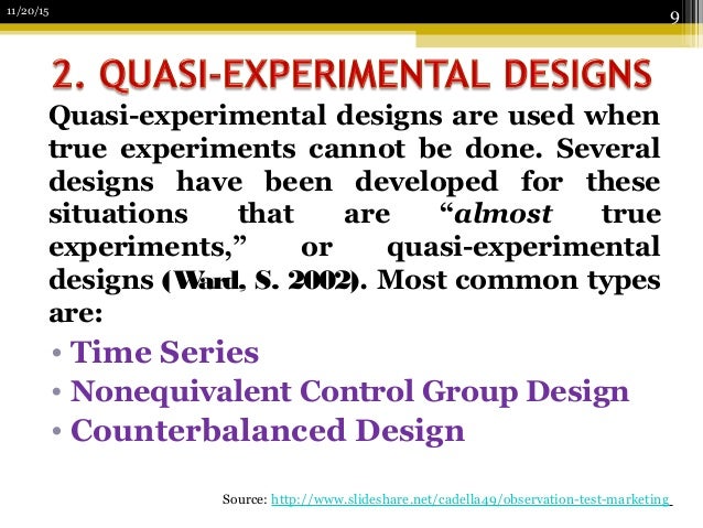 example of quasi experimental design in psychology