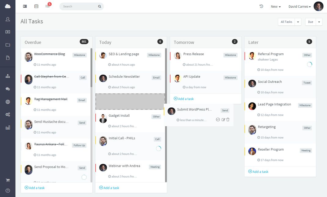 agile software project plan example