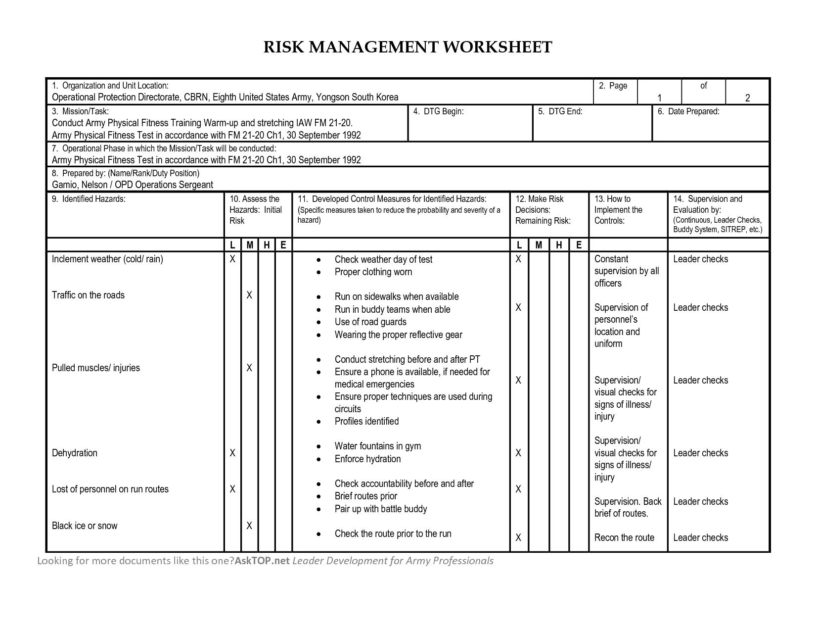 example of parenting capacity assessment