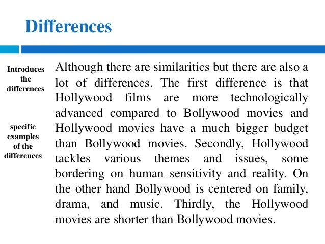 compare and contrast essay book vs movie example