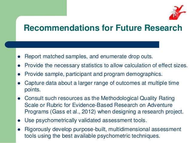 example of recommendation in research