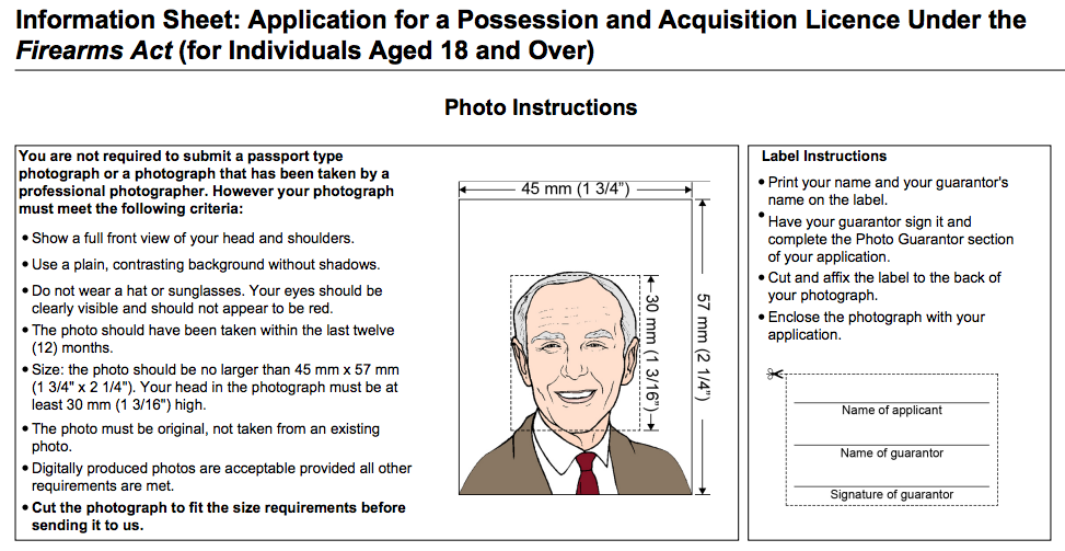 possession and acquisition licence example