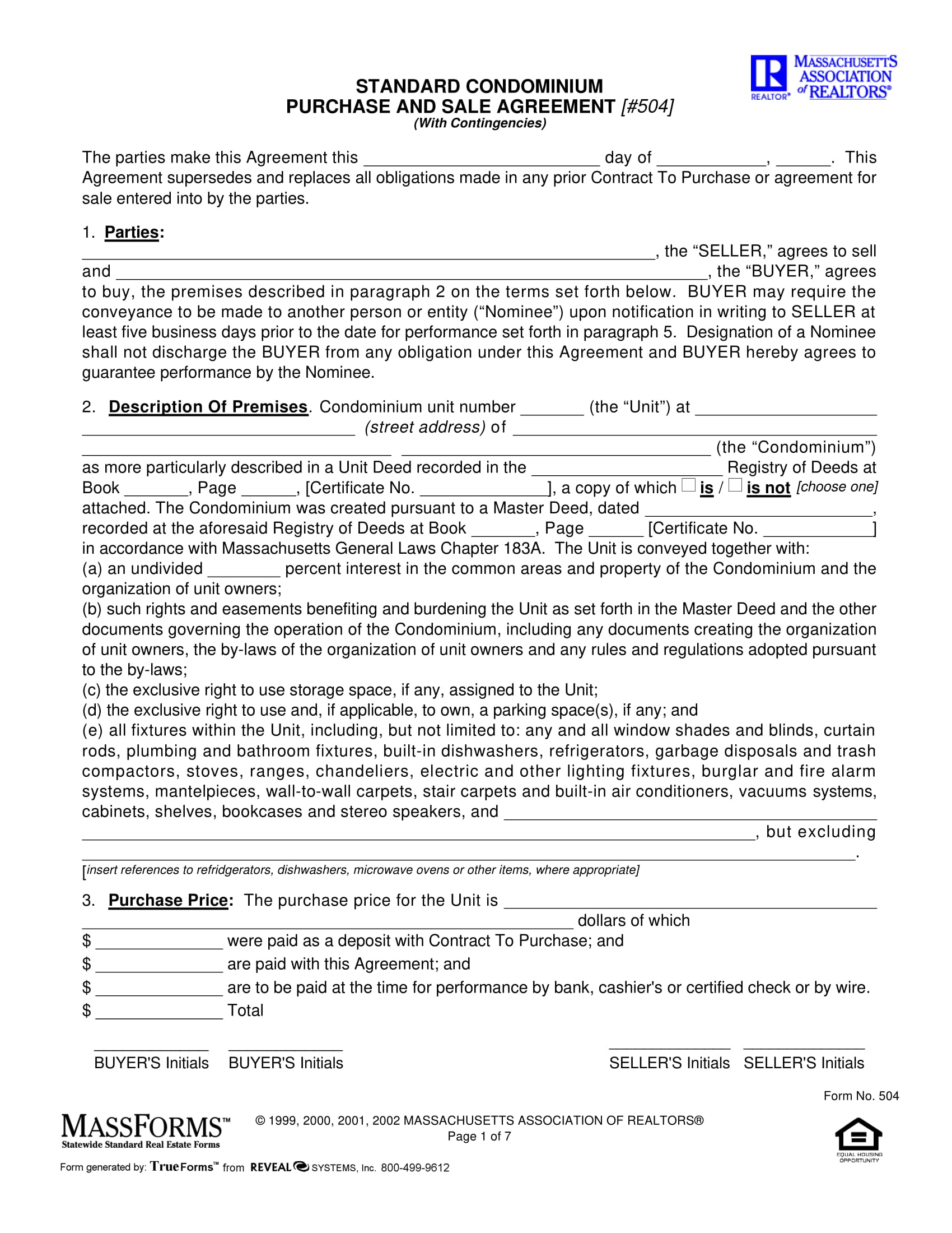 purchase of agreement and sale form filled out example ontario