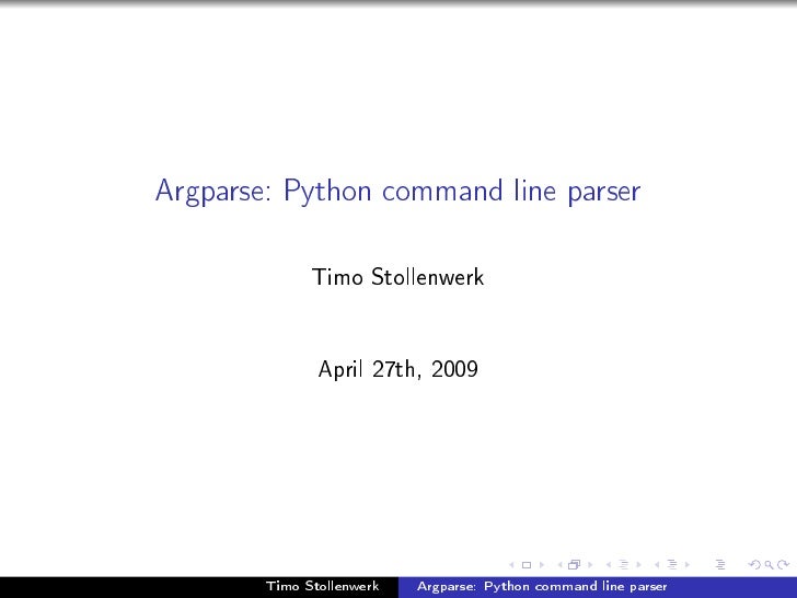 python argparse command line example usage