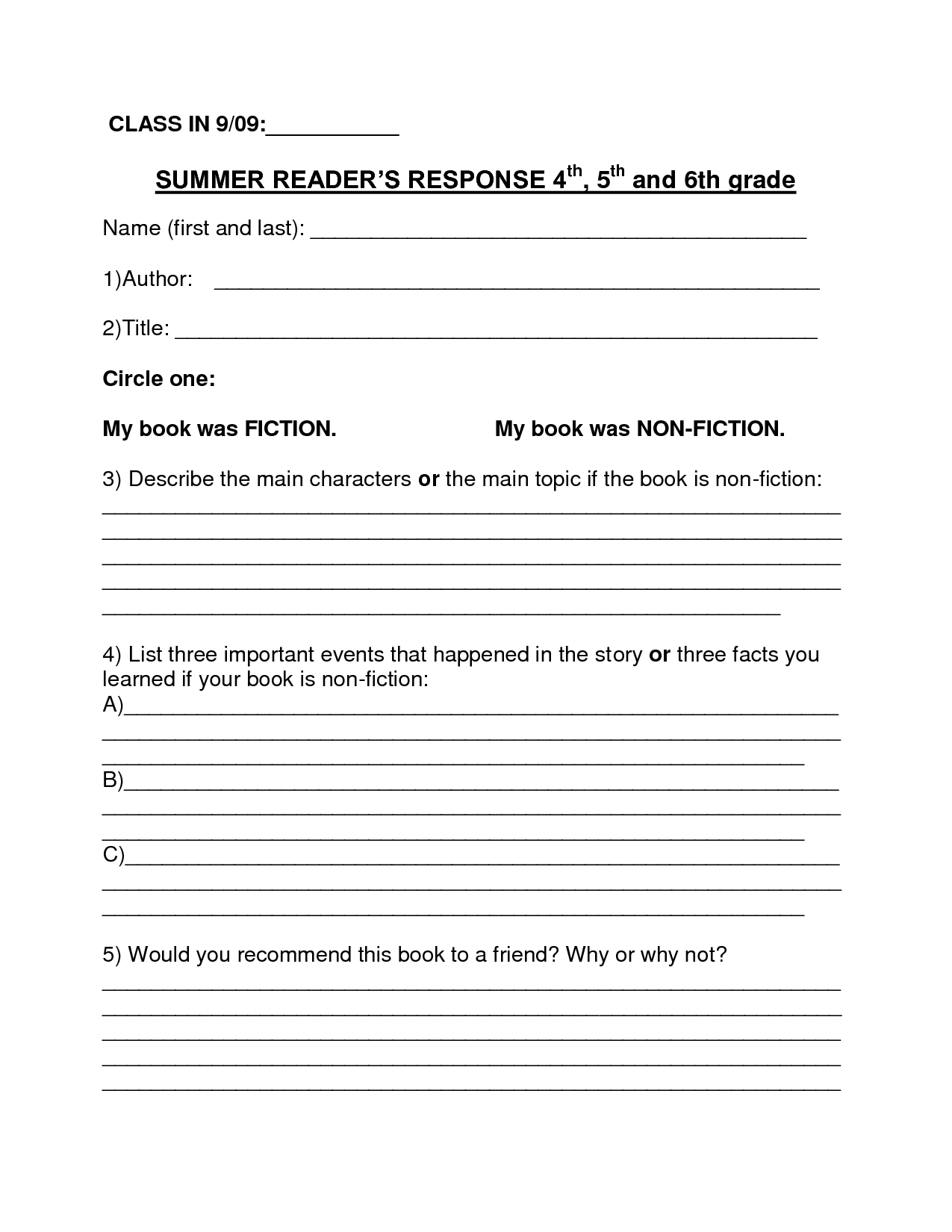 report writing example for school