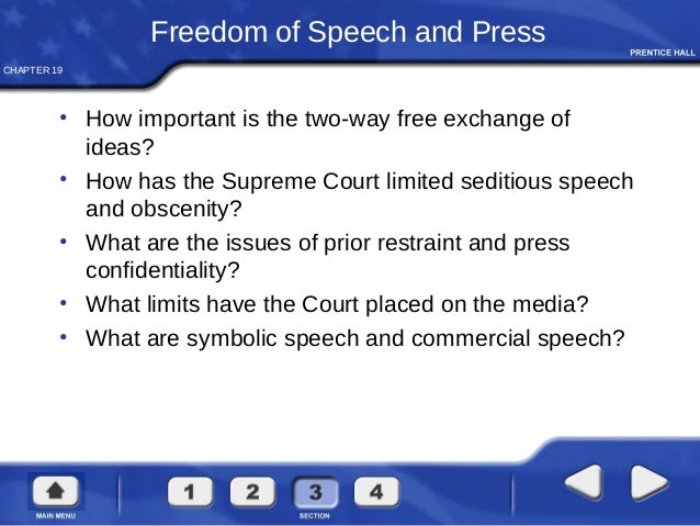 which is an example of seditious speech